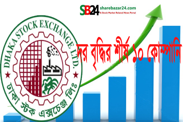 ২৬ আগস্ট দর বৃদ্ধির শীর্ষে ছিল যে ১০ কোম্পানি