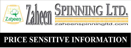 price sensitive information of zaheen spinning ltd.