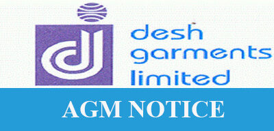 Notice of the 45th Annual General meeting of Desh Garments Limited