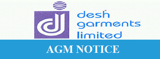 Notice of the 45th Annual General meeting of Desh Garments Limited