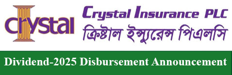 Dividend-2025 Disbursement Announcement of Crystal Insurance PLC