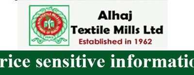 Price Sensitive Information of Alhaj Textile Mills Limited