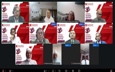 পূরবী জেনারেল ইন্স্যুরেন্স কোম্পানির ৩৮তম বার্ষিক সাধারণ সভা অনুষ্ঠিত