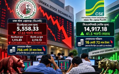 উত্থানের আশা ভেঙে সপ্তাহের শেষ দিনে শেয়ারবাজারে পতন